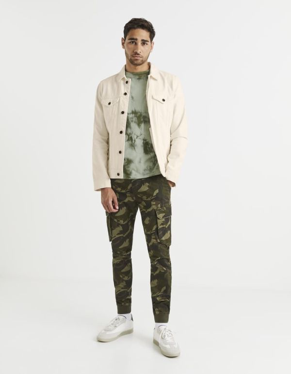 Pantalon cargo coton mélangé