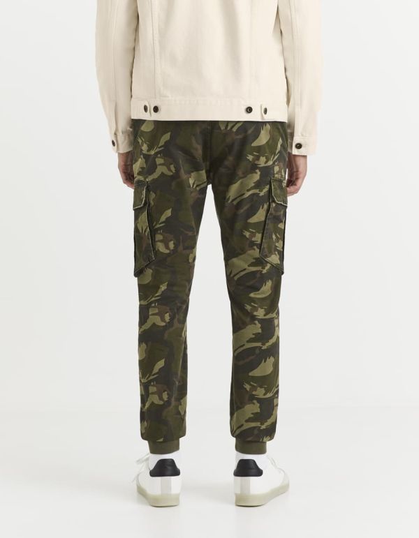 Pantalon cargo coton mélangé