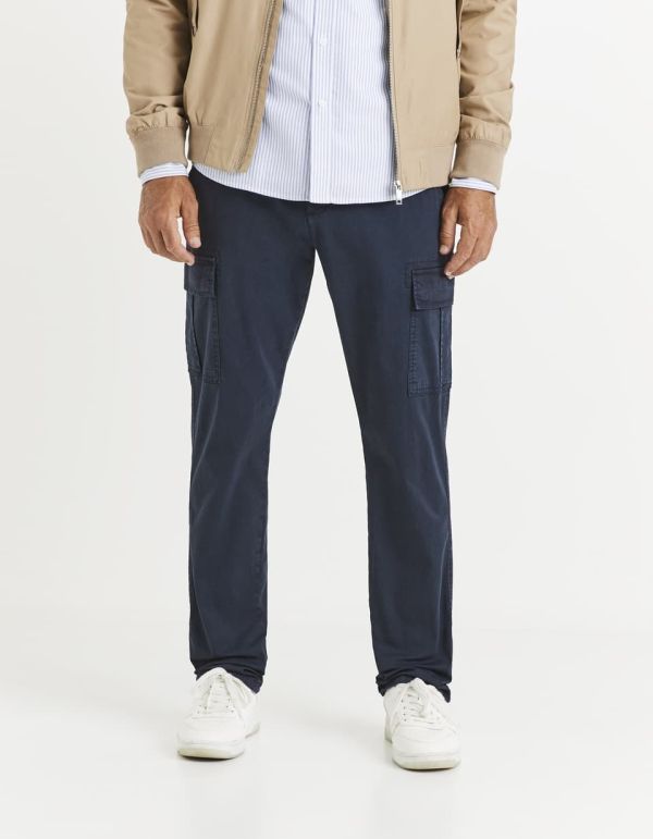 Pantalon cargo coton mélangé