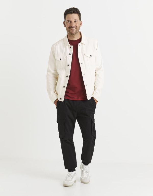 Pantalon cargo coton mélangé