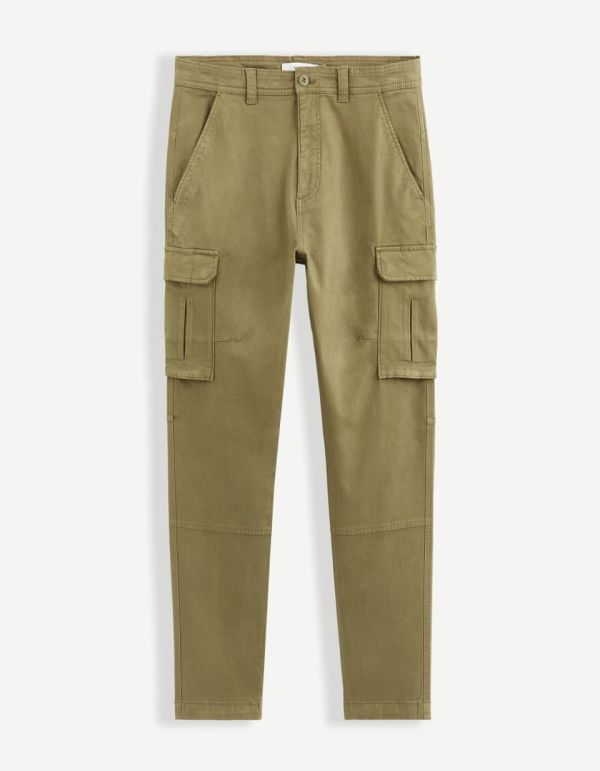 Pantalon cargo en coton stretch