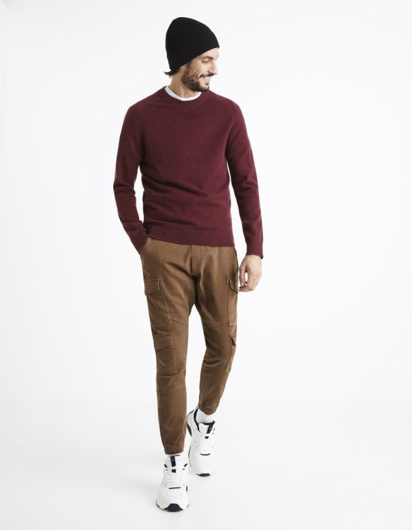 Pantalon cargo - marron