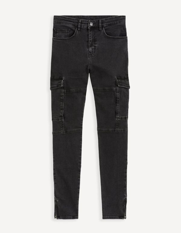Pantalon cargo skinny - gris