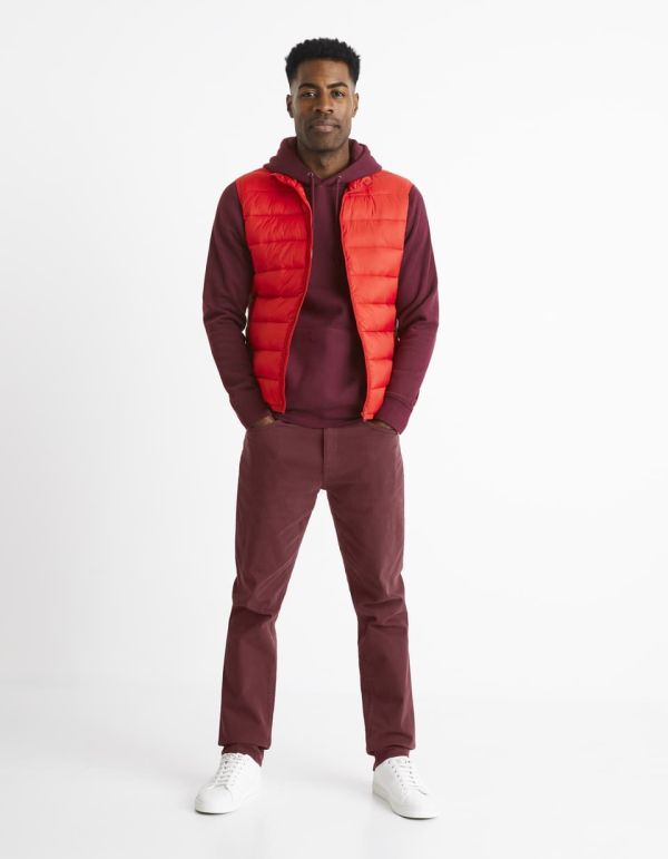 Pantalon straight 5 poches - bordeaux