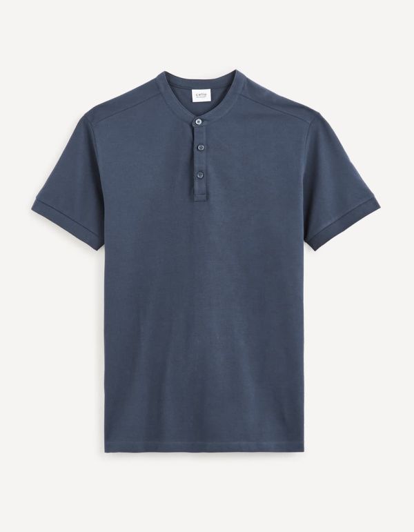 Polo col mao micro piqué coton stretch