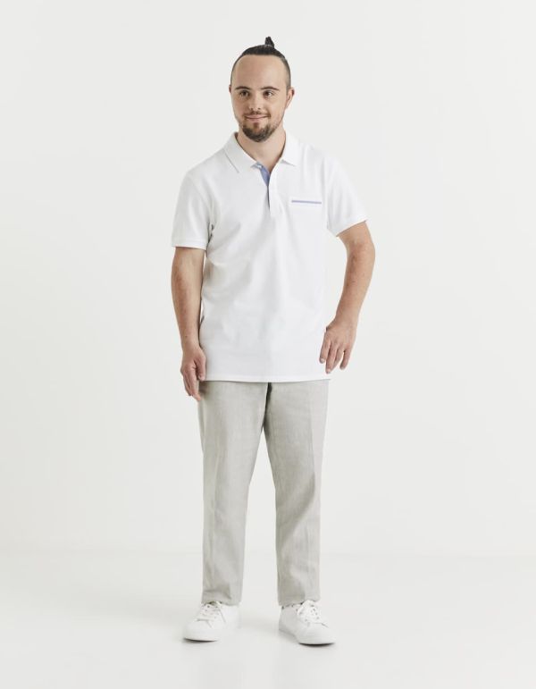 Polo coton mélangé
