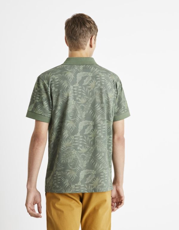 Polo coton mélangé - kaki