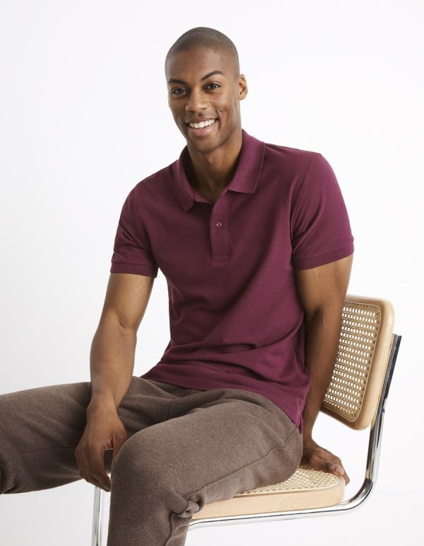 Polo piquée 100% coton - rouge