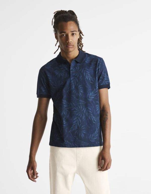 Polo piqué en coton stretch