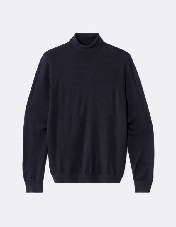 Pull col roulé 100% laine mérinos extra fin