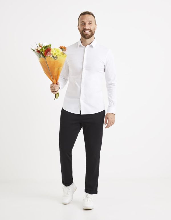 Chemise slim coton stretch