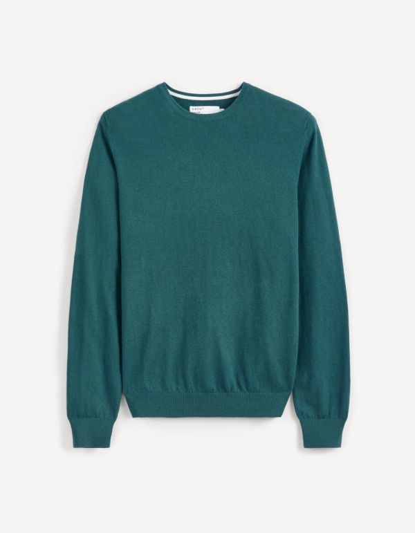 Pull col rond coton mélangé
