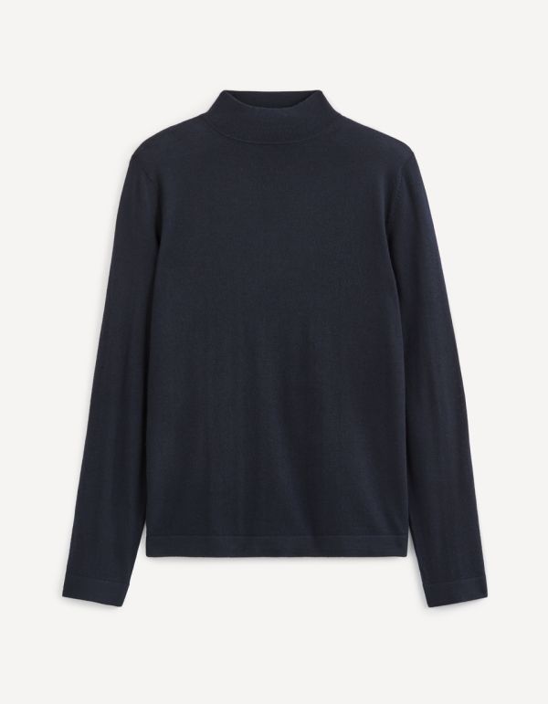 Pull col montant 100% laine mérinos extra fin