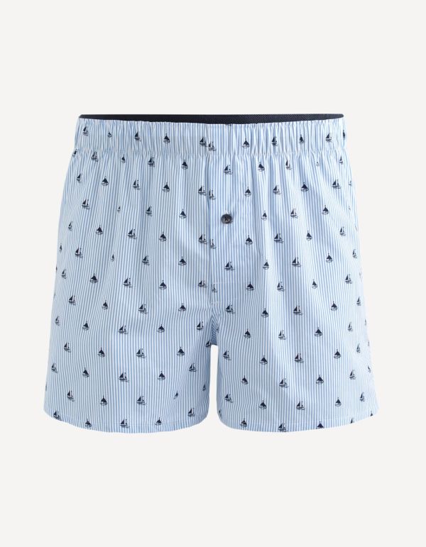 Caleçon imprimé en popeline de coton