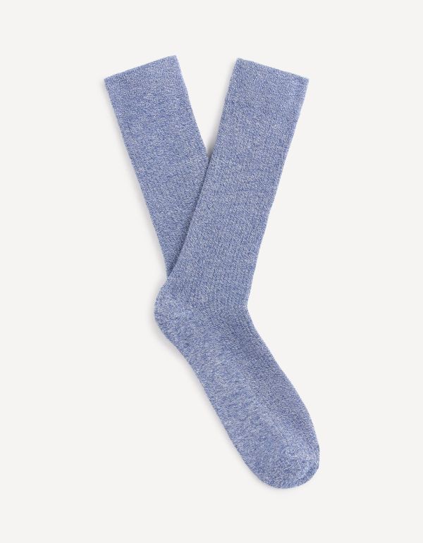 Chaussettes hautes moulinées en coton mélangé