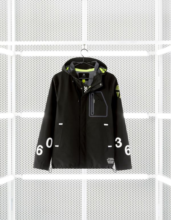 Parka sport imperméable avec détails réfléchissants