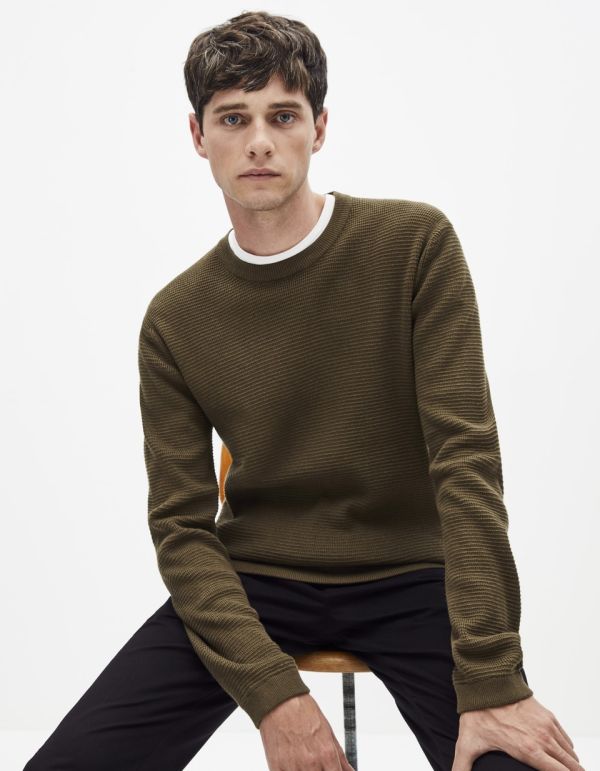 Pull col rond 100% coton