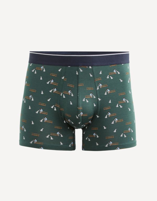 Boxer uni en coton premium supima imprimé bancs