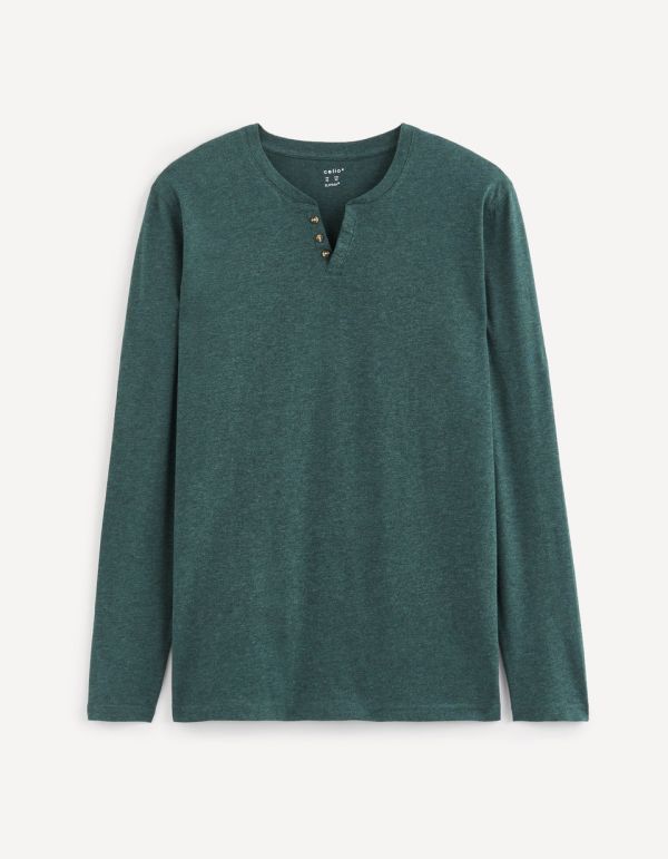 T-shirt 100% coton col tunisien