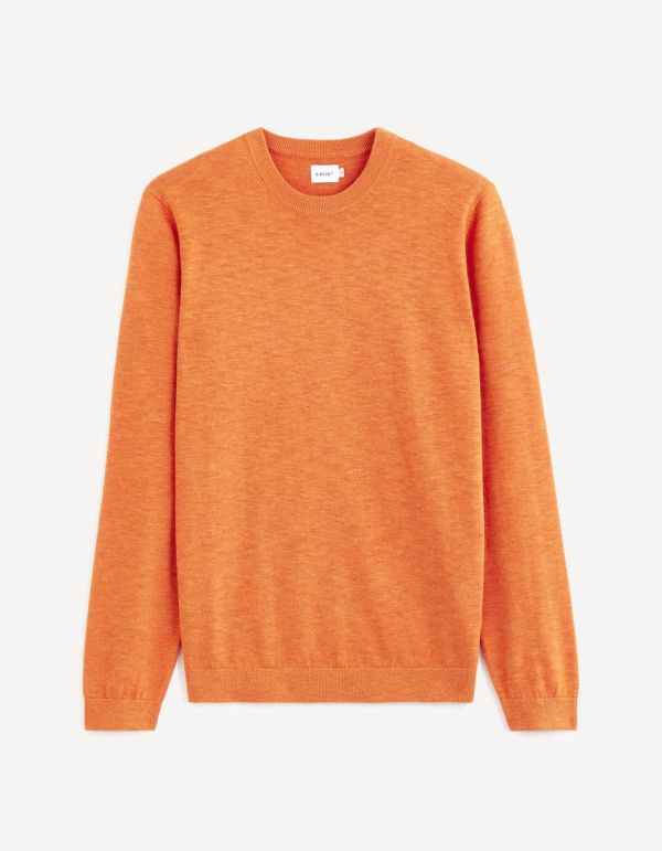 Pull col rond coton supima