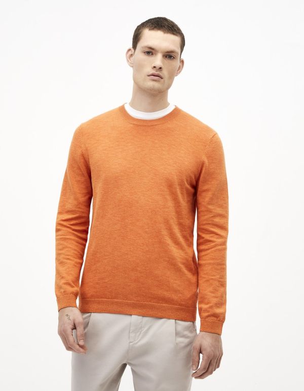 Pull col rond coton supima