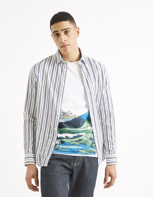 Chemise regular lin coton