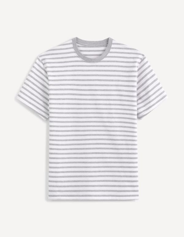 T-shirt parfait col rond coton mélangé