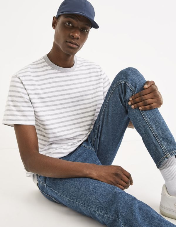 T-shirt parfait col rond coton mélangé