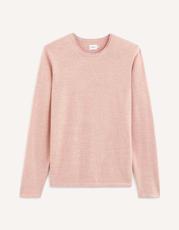 Pull col rond 100% coton