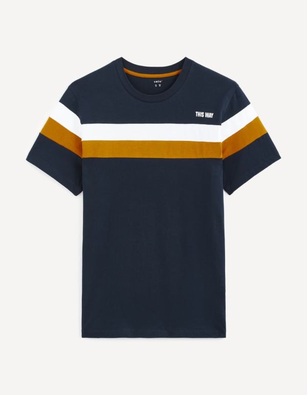 T-shirt col rond coton mélangé