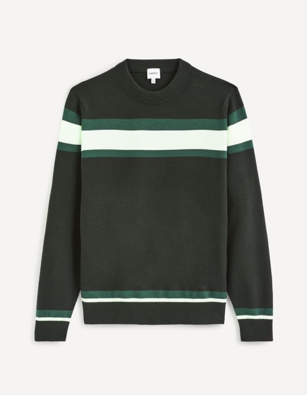 Pull col rond coton mélangé