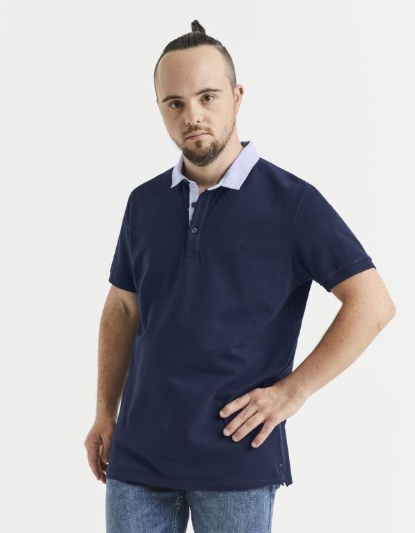 Polo coton mélangé