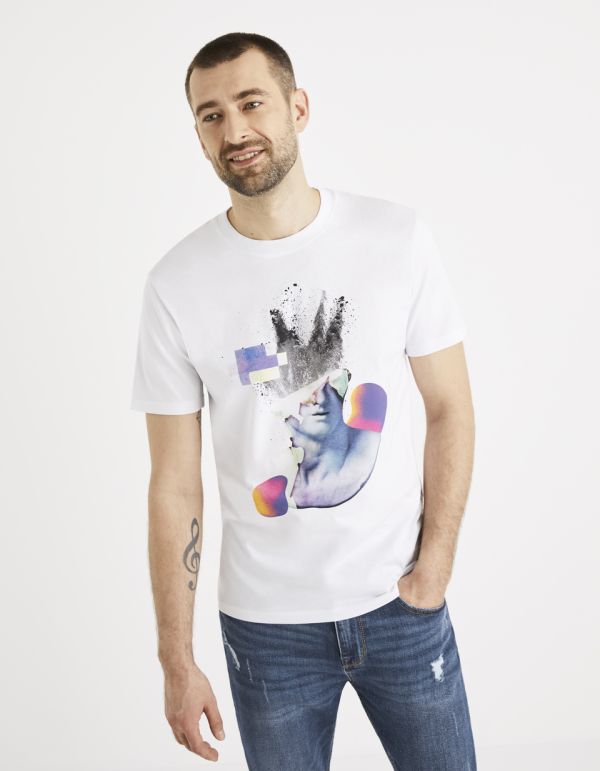 T-shirt col rond 100% coton