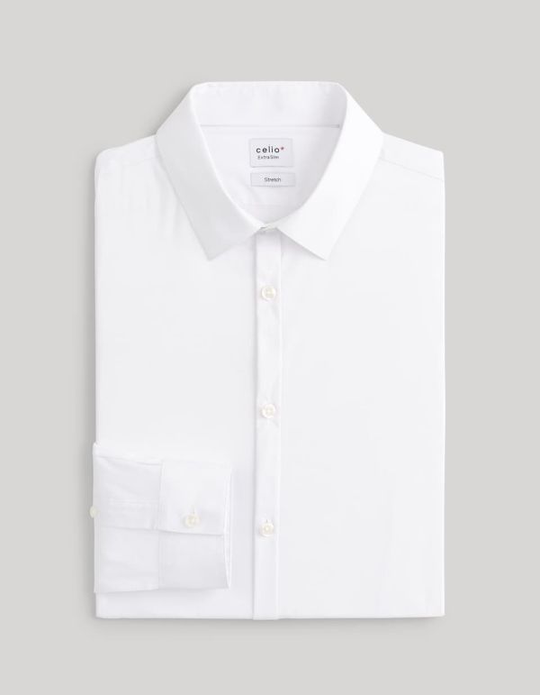 Chemise extra slim en coton mélangé