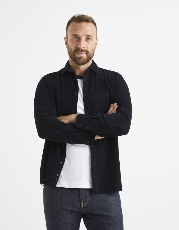 Surchemise regular en velours