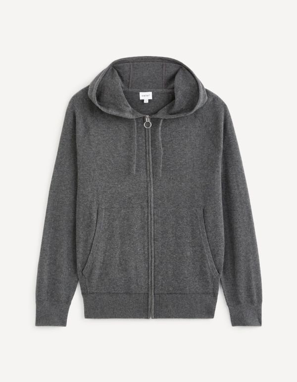 Gilet zippé à capuche