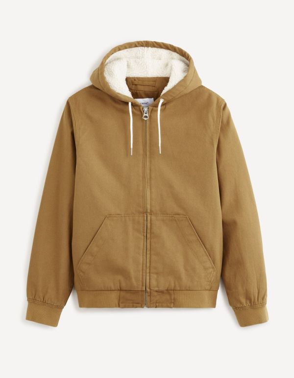 Blouson fourré à capuche