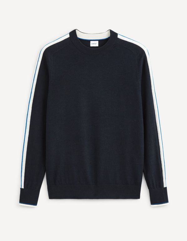 Pull col rond en laine mélangé