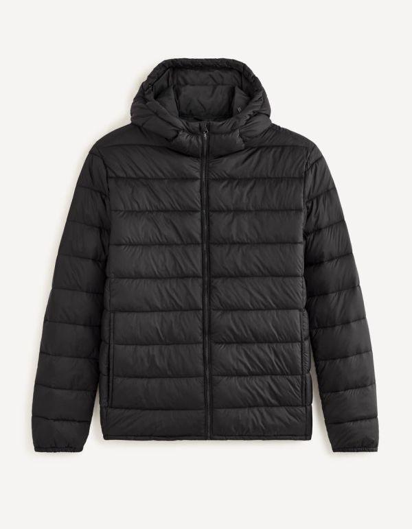 Doudoune light à capuche - noir