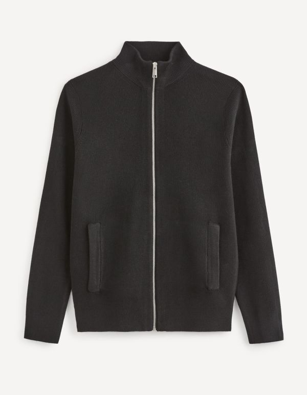 Gilet zippé coton mélangé