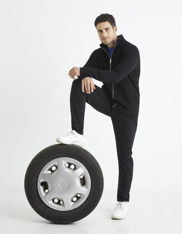 Gilet zippé coton mélangé