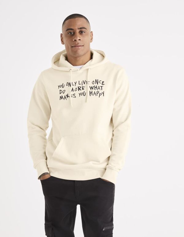 Sweat capuche à message