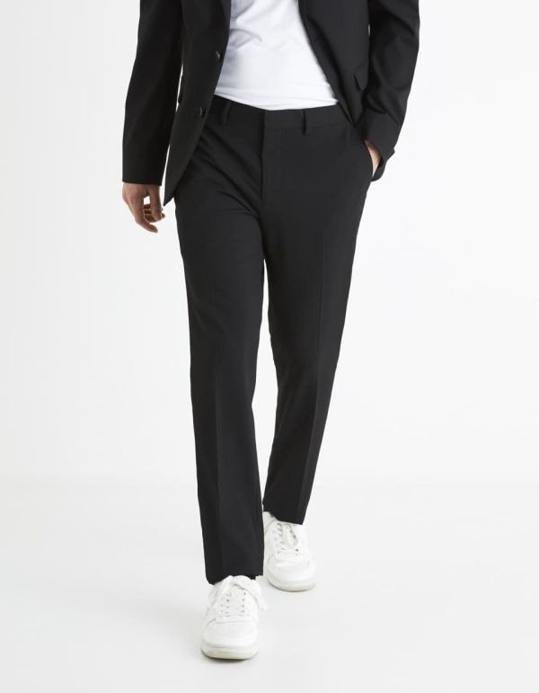 Pantalon de costume AMAURY lavable slim - noir
