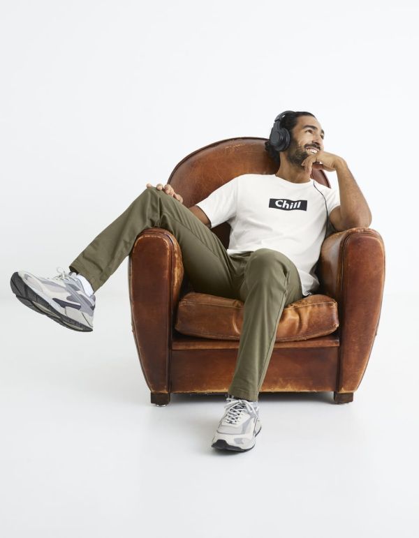 T-shirt col rond 100% coton