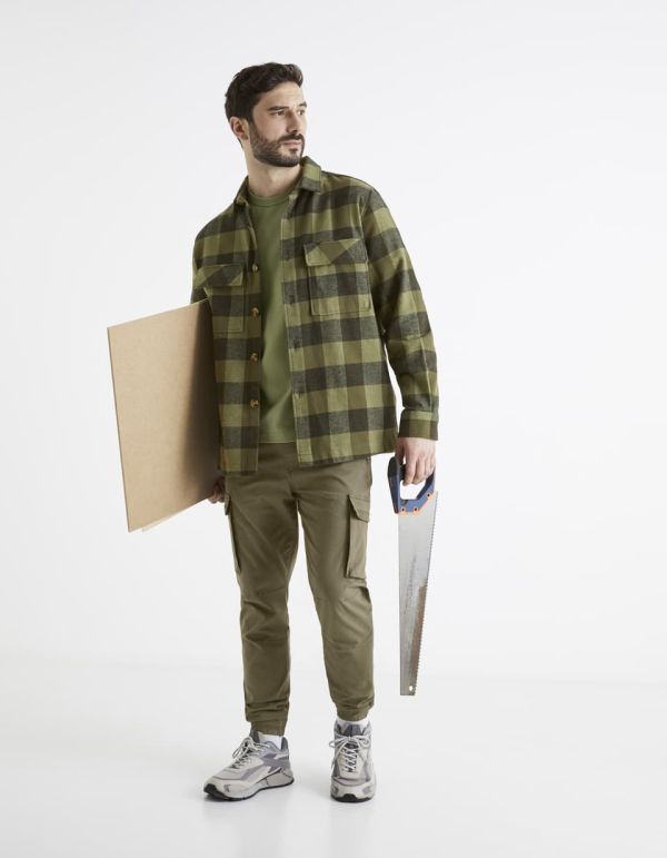 Pantalon cargo en coton stretch