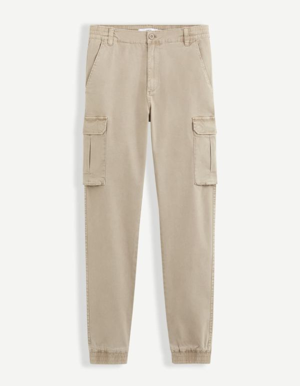 Pantalon cargo taille élastiquée
