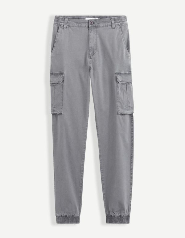 Pantalon cargo taille élastiquée