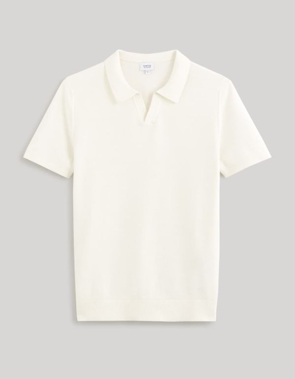 Polo col requin maille 100% coton