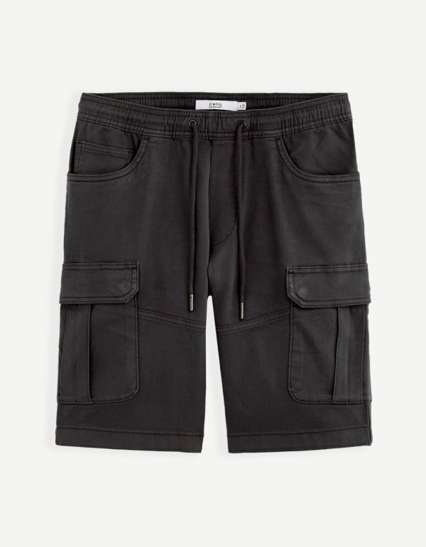 Bermuda poches cargo taille élastiquée