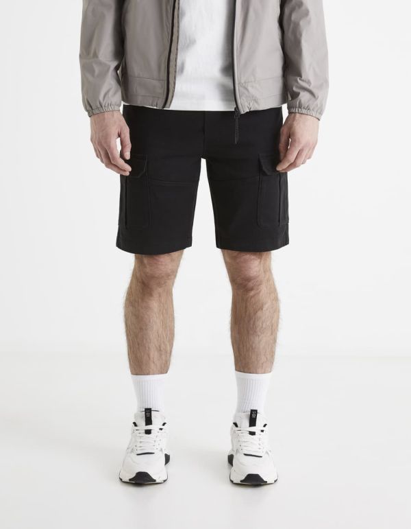 Bermuda poches cargo taille élastiquée